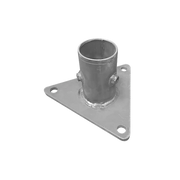 BASE TRIANGULAR PARA MÁSTIL DE 1" A 2" CON OPRESORES. GALVANIZADO POR INMERSIÓN EN CALIENTE-Accesorios para Torres Arriostradas-SYSCOM TOWERS-Bsai Seguridad & Controles