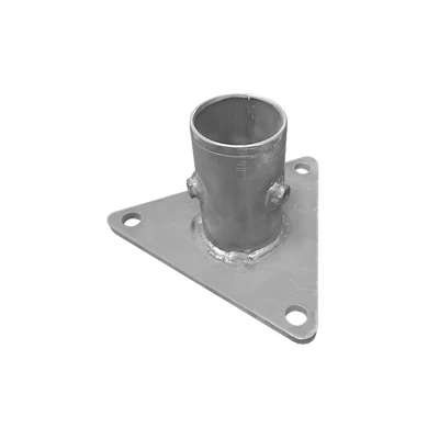 BASE TRIANGULAR PARA MÁSTIL DE 1" A 2" CON OPRESORES. GALVANIZADO POR INMERSIÓN EN CALIENTE-Accesorios para Torres Arriostradas-SYSCOM TOWERS-Bsai Seguridad & Controles
