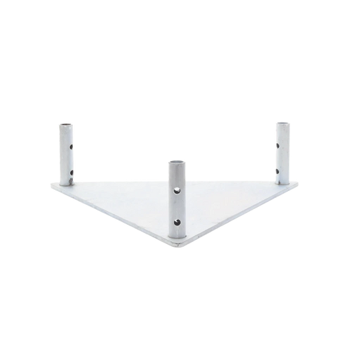 BASE TRIANGULAR PARA TRAMO STZ45 GALVANIZADO POR ELECTROLISIS-Accesorios para Torres Arriostradas-SYSCOM TOWERS-Bsai Seguridad & Controles