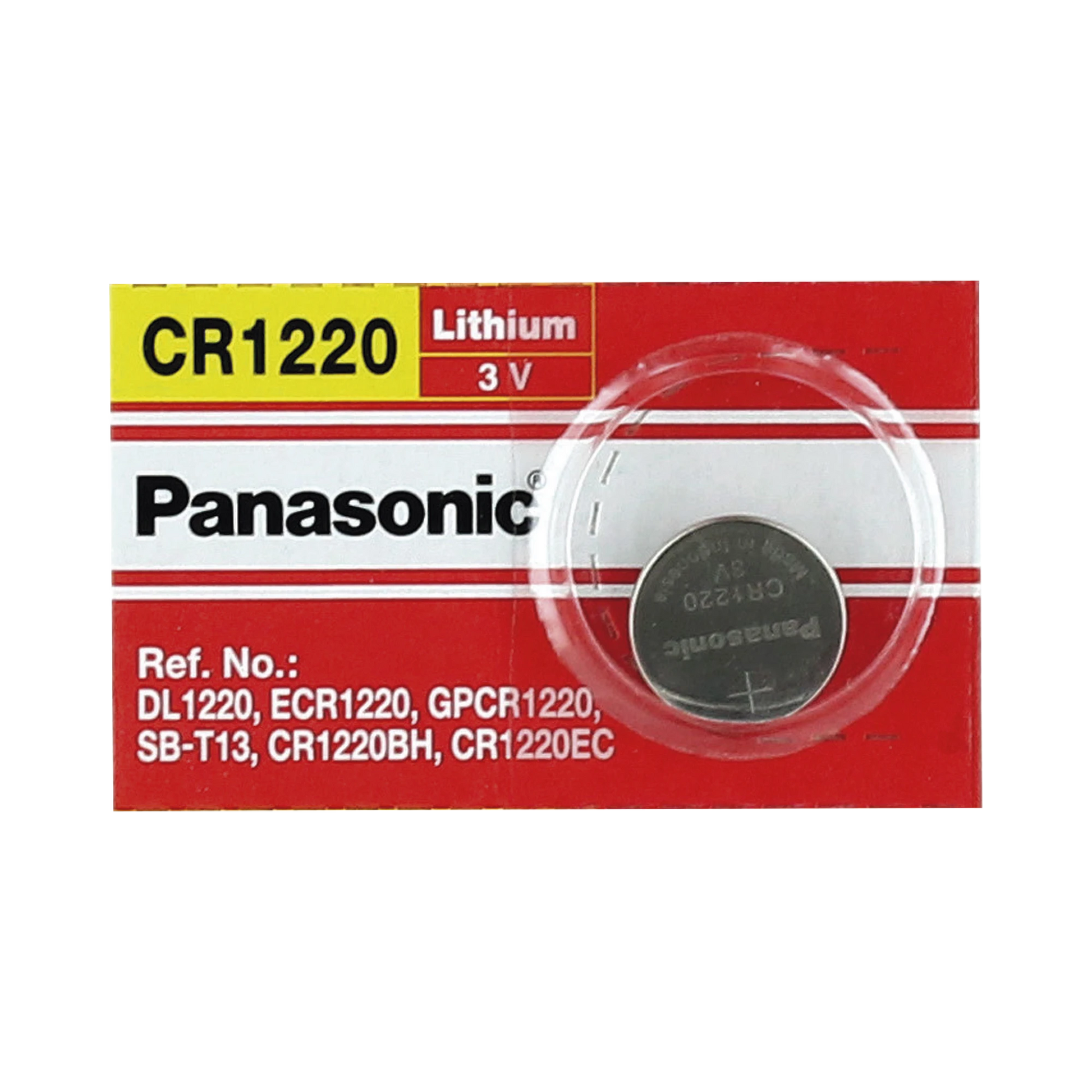 BATERÍA DE LITIO TIPO MONEDA 3V / CR1220 / 35MAH-Baterías-PANASONIC-Bsai Seguridad & Controles