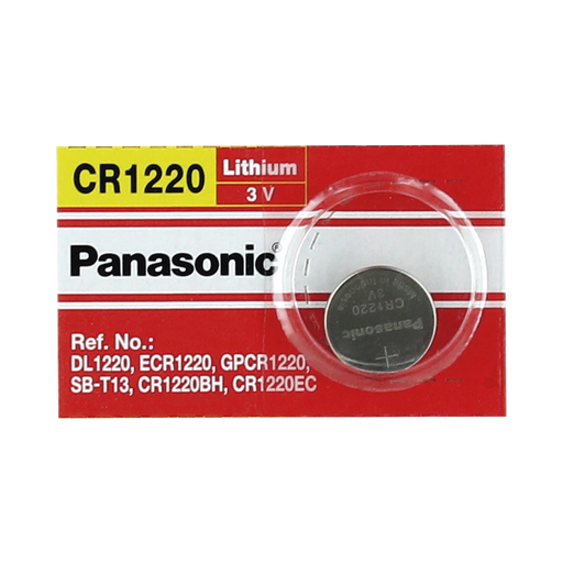 BATERÍA DE LITIO TIPO MONEDA 3V / CR1220 / 35MAH-Baterías-PANASONIC-Bsai Seguridad & Controles