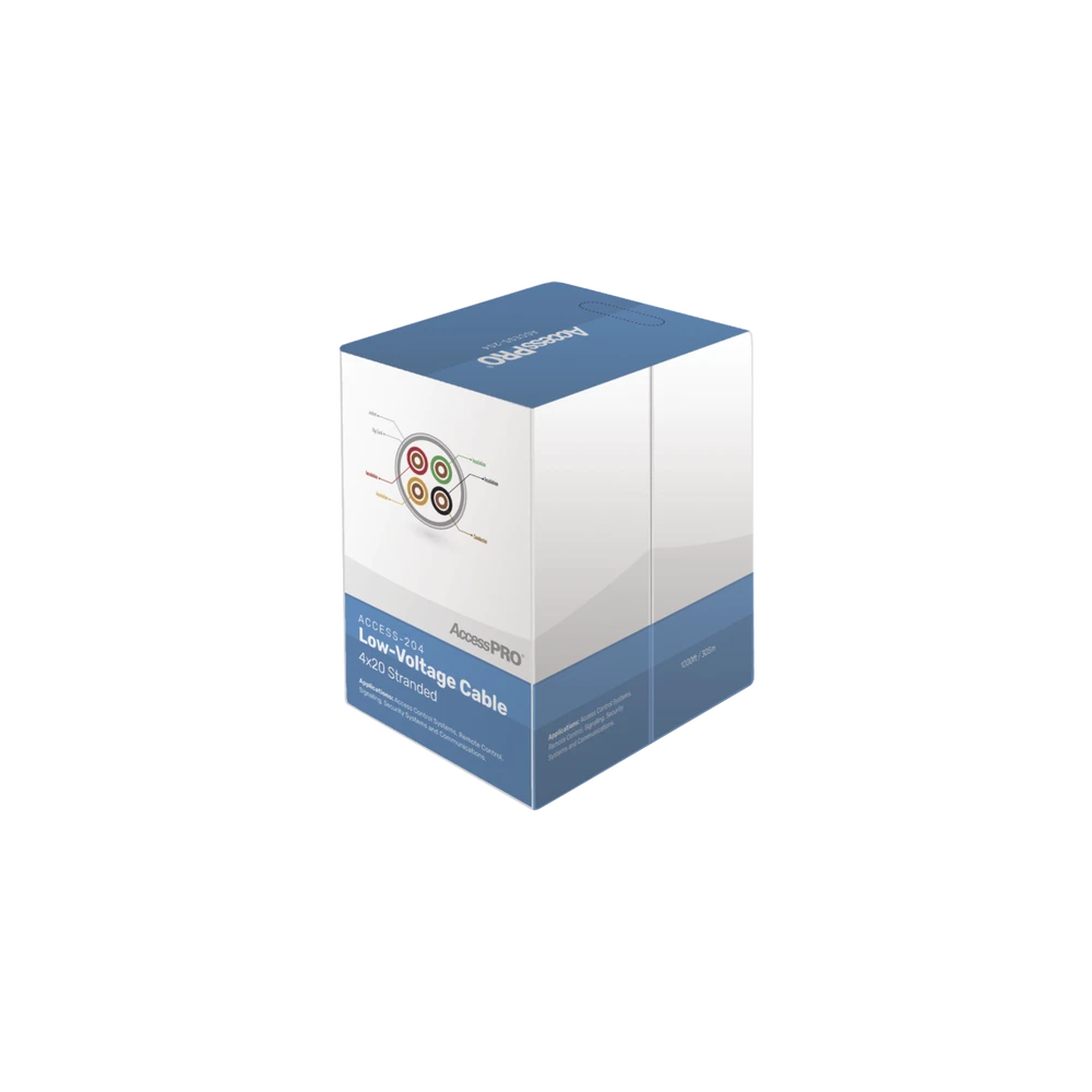 BOBINA 305 METROS CON 4 CONDUCTORES DE COBRE TRENZADO CALIBRE 20, AISLAMIENTO INDIVIDUAL DE FRPVC DE ALTA CALIDAD, CUBIERTA EXTERIOR DE PVC CON PROTECCIÓN ANTI-FLAMA CM. PARA APLICACIONES DE CONTROL DE ACCESO-Cableado-ACCESSPRO-Bsai Seguridad & Controles