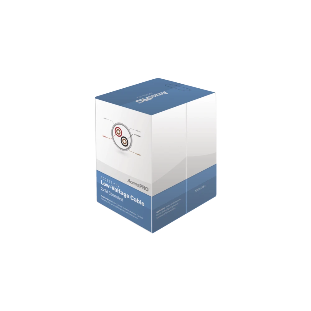 BOBINA DE 305 METROS, CON 2 CABLES CALIBRE 18, FRPVC, CM, PARA APLICACIONES EN CONTROL DE ACCESO-Cableado-ACCESSPRO-Bsai Seguridad & Controles