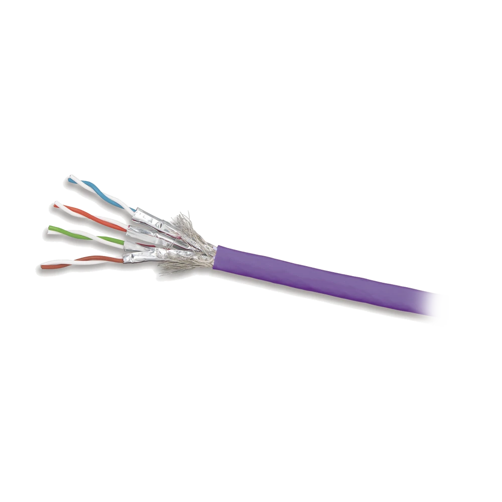 BOBINA DE CABLE BLINDADO S/FTP DE 4 PARES, CAT7A, INMUNE A RUIDO E INTERFERENCIAS, LS0H (BAJO HUMO, CERO HALÓGENOS), COLOR VIOLETA, 305 M-Cableado-SIEMON-Bsai Seguridad & Controles