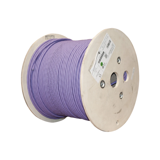 BOBINA DE CABLE BLINDADO S/FTP DE 4 PARES, CAT7A, INMUNE A RUIDO E INTERFERENCIAS, LS0H (BAJO HUMO, CERO HALÓGENOS), COLOR VIOLETA, 305 M-Cableado-SIEMON-Bsai Seguridad & Controles