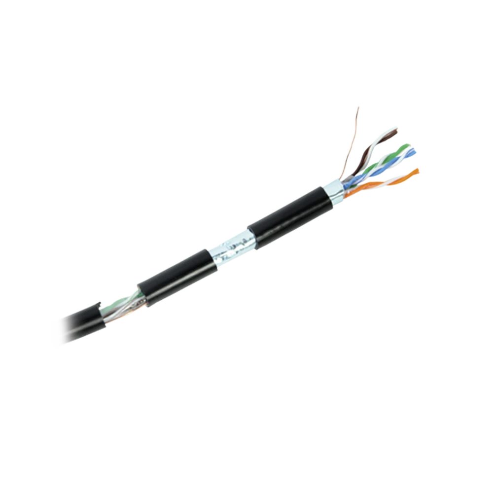 BOBINA DE CABLE DE 305 METROS CAT6+ CALIBRE 23 EXTERIOR BLINDADO TIPO FTP PARA CLIMAS EXTREMOS, UL, COLOR NEGRO-Cableado-LINKEDPRO BY EPCOM-Bsai Seguridad & Controles