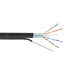BOBINA DE CABLE FTP CON MENSAJERO DE ACERO DE 305 M CAT6+ CALIBRE 23, COLOR NEGRO, PARA APLICACIONES EN CCTV Y REDES DE DATOS / USO EN INTEMPERIE Y APLICACIONES AÉREAS-Cableado-LINKEDPRO-Bsai Seguridad & Controles
