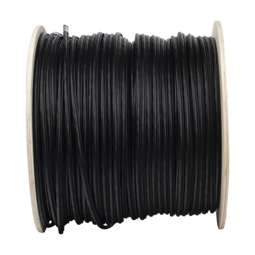 BOBINA DE CABLE FTP CON MENSAJERO DE ACERO DE 305 M CAT6+ CALIBRE 23, COLOR NEGRO, PARA APLICACIONES EN CCTV Y REDES DE DATOS / USO EN INTEMPERIE Y APLICACIONES AÉREAS-Cableado-LINKEDPRO-Bsai Seguridad & Controles