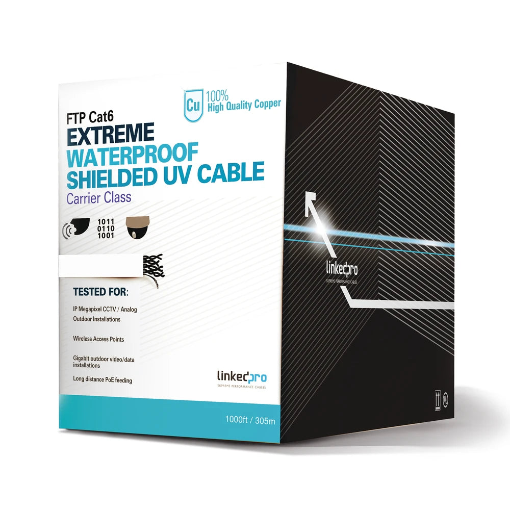 BOBINA DE CABLE UTP 305 METROS CAT6, COLOR BLANCO, CLIMAS EXTREMOS-Cableado-LINKEDPRO BY EPCOM-Bsai Seguridad & Controles