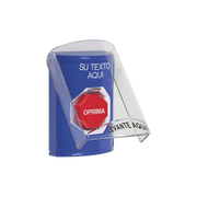 BOTÓN CON TEXTO PERSONALIZADO, TAPA PROTECTORA DE POLICARBONATO SÚPER RESISTENTE Y RESTABLECIMIENTO CON LLAVE-Accesorios Automatizacion e Intrusion-STI-Bsai Seguridad & Controles