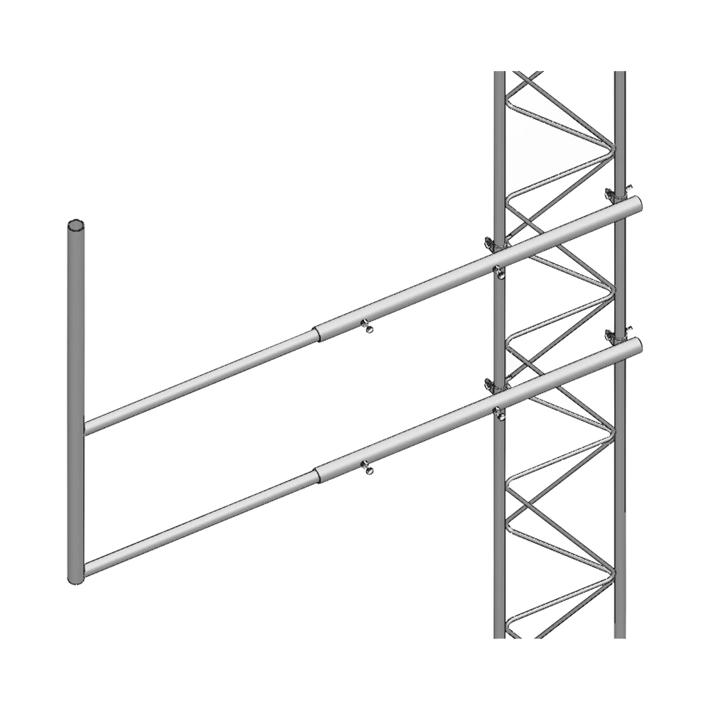 BRAZO TIPO "F" PARA TRAMOS STZ-30G, GALVANIZADO POR INMERSIÓN EN CALIENTE-Accesorios para Torres Arriostradas-SYSCOM TOWERS-Bsai Seguridad & Controles