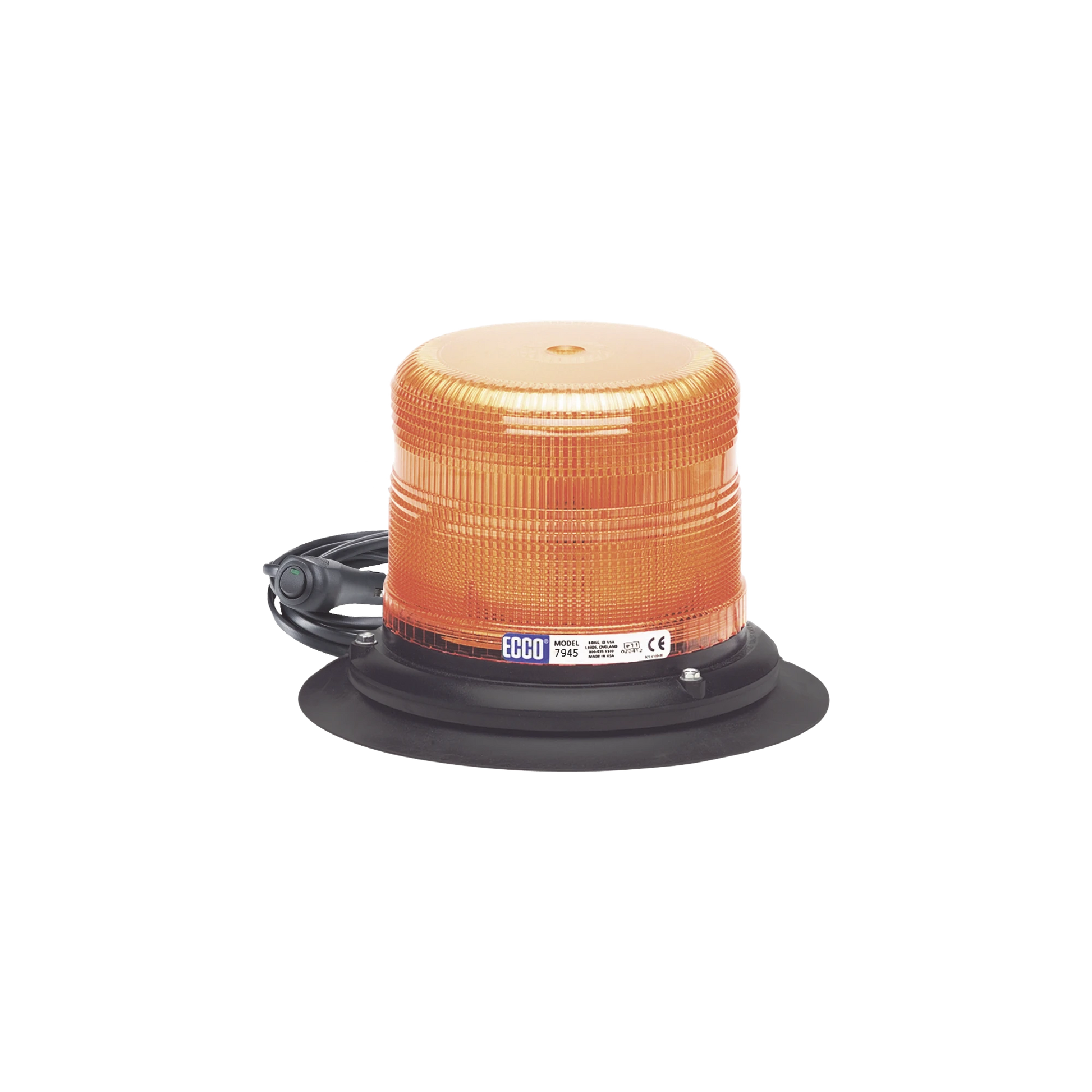 BURBUJA CLASE II BRILLANTE SERIE X79 COLOR ÁMBAR MONTAJE MAGNETICO CON COPA DE SUCCION-Estrobos/Giratorias-ECCO-Bsai Seguridad & Controles