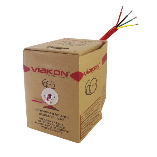 CABLE CALIBRE 18 FPLR INCENDIO, 4 CONDUCTORES, 305 METROS DE ALAMBRE, HECHO EN MÉXICO-Cableado-VIAKON-Bsai Seguridad & Controles