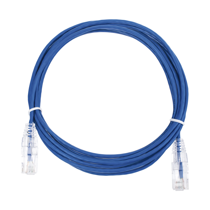 CABLE DE PARCHEO SLIM UTP CAT6 - 3 M AZUL DIAMETRO REDUCIDO (28 AWG)-Patch Cords-LINKEDPRO-Bsai Seguridad & Controles
