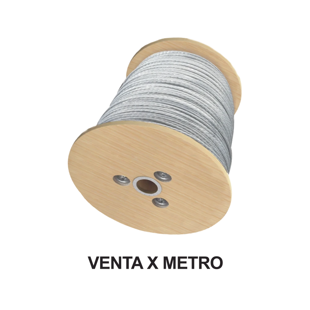 CABLE DE RETENIDA DE 3/16" DE ACERO GALVANIZADO 7 HILOS (VENTA POR METRO)-Accesorios para Torres Arriostradas-SYSCOM-Bsai Seguridad & Controles