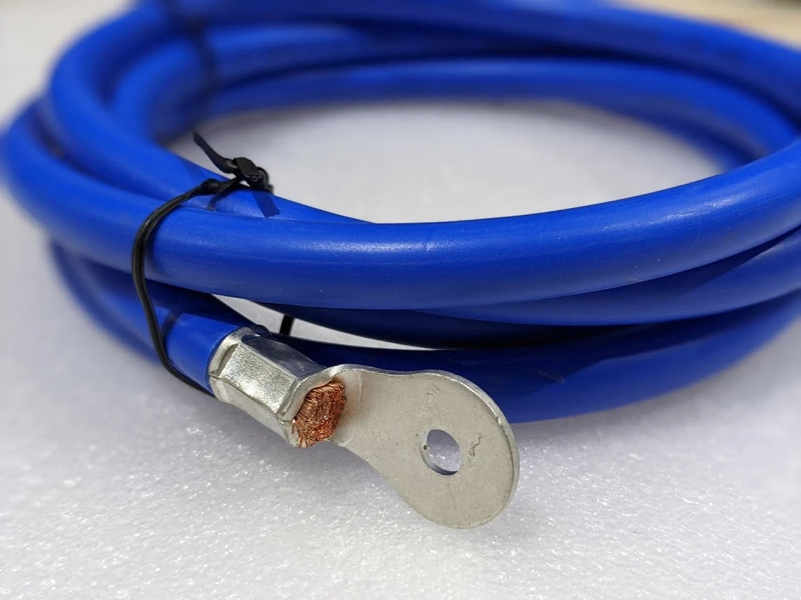 CABLE PARA BATERIAS, 2.2 M AZUL CALIBRE 2 AWG CON TERMINALES DE OJO EN AMBOS EXTREMOS-Energía Solar y Eólica-EPCOM POWERLINE-Bsai Seguridad & Controles