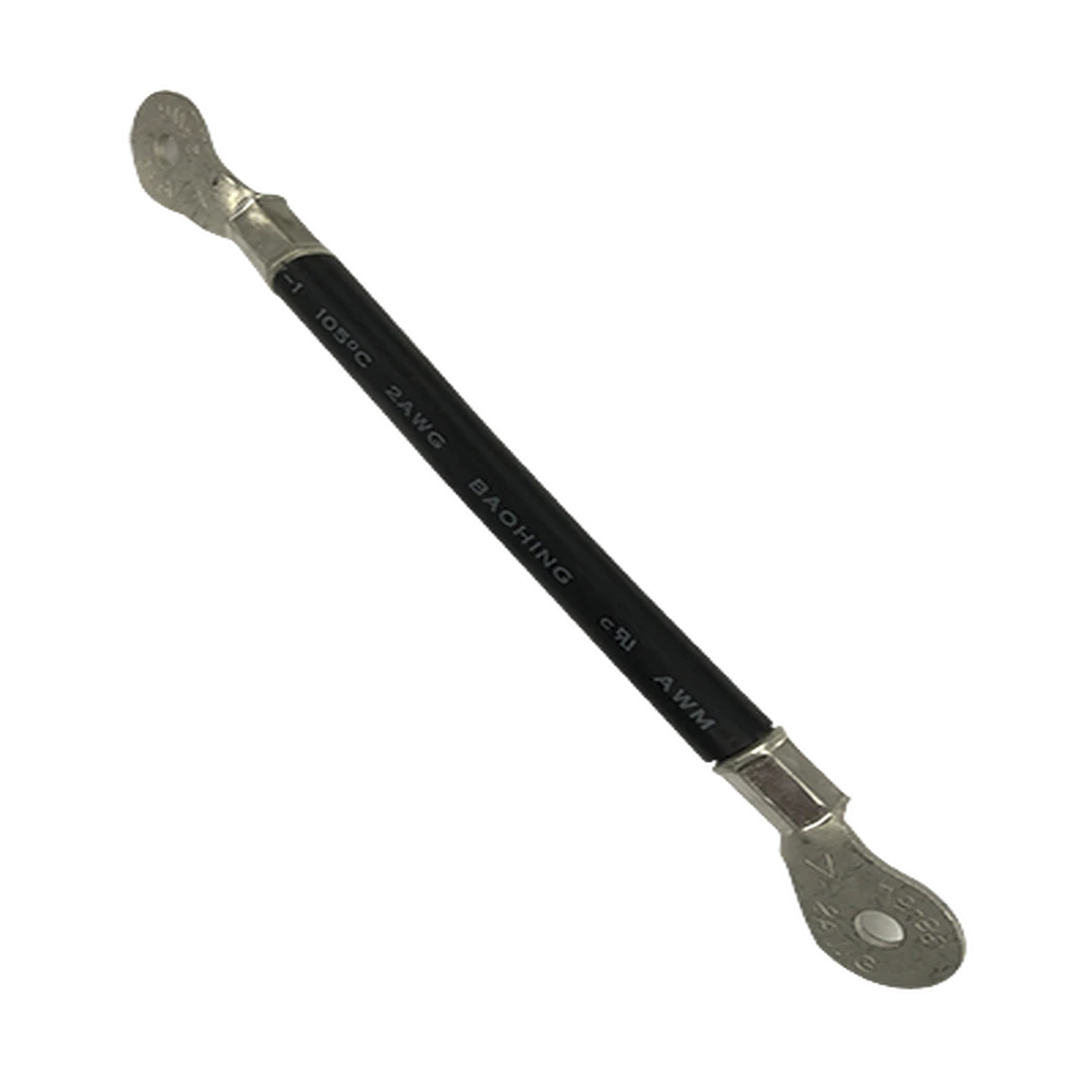 CABLE PARA BATERÍAS, 0.2M, NEGRO, CALIBRE 2 AWG CON TERMINALES DE OJO EN AMBOS EXTREMOS-Energía Solar y Eólica-EPCOM POWERLINE-Bsai Seguridad & Controles