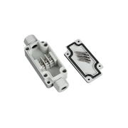 CAJA DE CONEXIÓN EXTERIOR CON TERMINALES INTERMEDIAS PARA 3 LÍNEAS (TORNILLO SIMPLE). INCLUYE GLÁNDULAS.-Gabinetes para Exterior-PRECISION-Bsai Seguridad & Controles