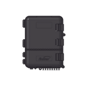 CAJA DE DISTRIBUCIÓN DE FIBRA OPTICA PARA 24 EMPALMES, CON 8 ACOPLADORES SC/APC SIMPLEX, EXTERIOR IP55, COLOR NEGRO-Distribuidores de Fibra Optica-FIBERHOME-Bsai Seguridad & Controles