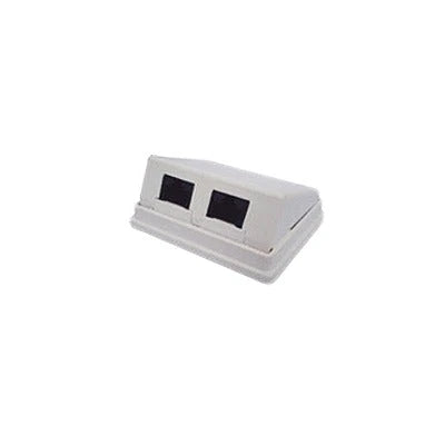 CAJA DE PARED ANGULADA INCLUYE 2 JACKS UTP CAT5E KEYSTONE-Cajas Superficiales-LINKEDPRO-Bsai Seguridad & Controles