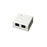 CAJA DE PARED CON 2 PUERTOS, INCLUYE 2 JACKS UTP CAT5E KEYSTONE-Cajas Superficiales-LINKEDPRO BY EPCOM-Bsai Seguridad & Controles