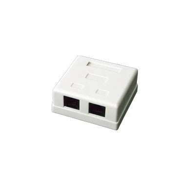 CAJA DE PARED CON 2 PUERTOS, INCLUYE 2 JACKS UTP CAT5E KEYSTONE-Cajas Superficiales-LINKEDPRO BY EPCOM-Bsai Seguridad & Controles