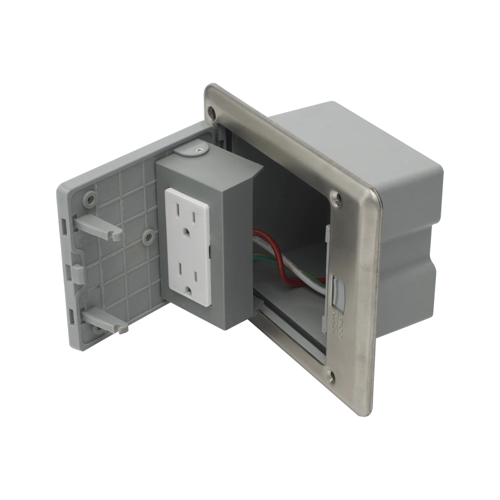 CAJA DE PISO CON CONTACTO ELÉCTRICO (DUPLEX), RESISTENTE AL AGUA, IP66 (CON TAPA CERRADA) (11000-53201)-Cajas Superficiales-THORSMAN-Bsai Seguridad & Controles