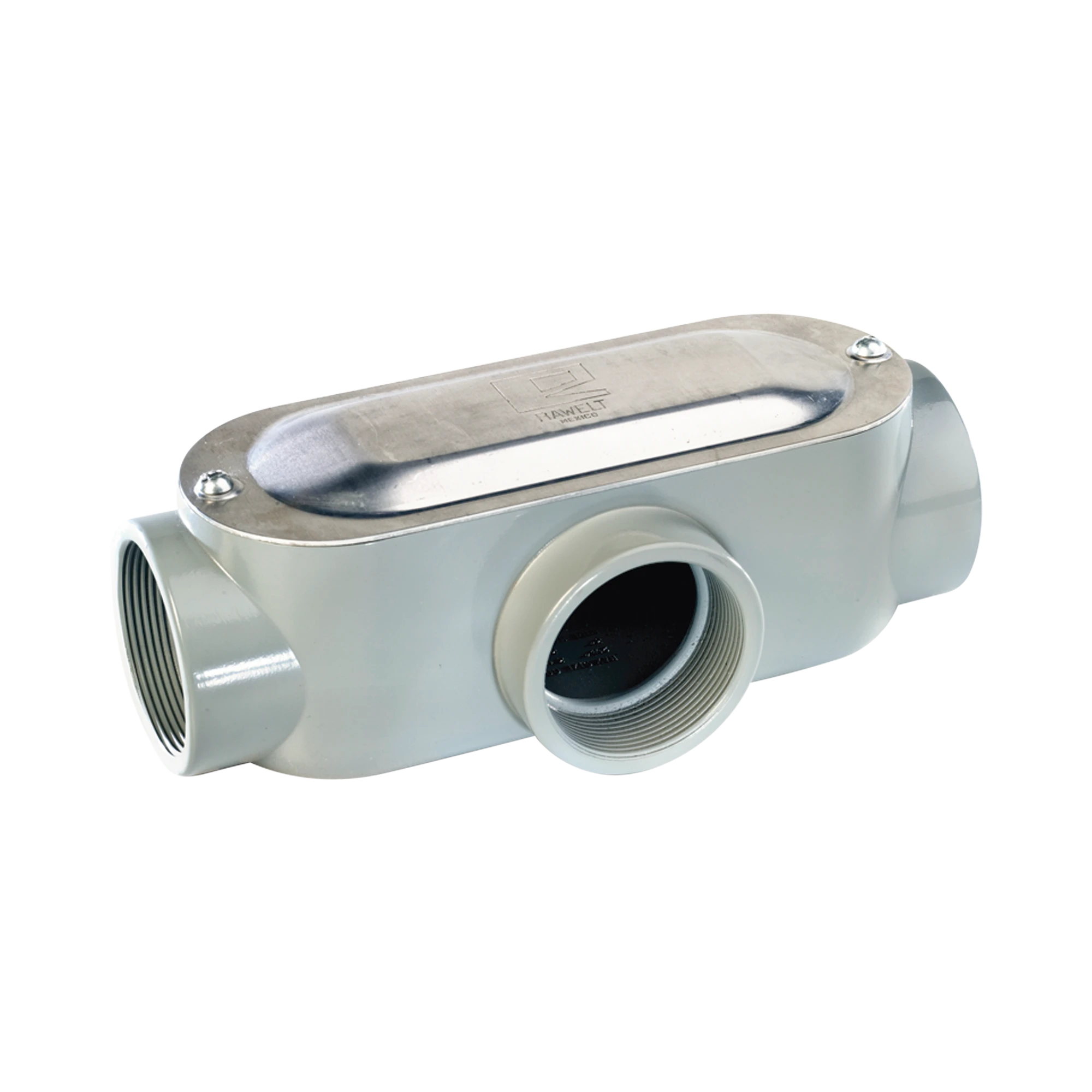 CAJA OVAL ROSCADA TIPO: OT DE 1" (25.4 MM). INCLUYE TAPA Y TORNILLOS.-Tuberia Metalica-RAWELT-Bsai Seguridad & Controles