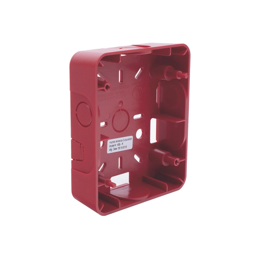 CAJA PARA MONTAJE DE SIRENA/ESTROBO, COLOR ROJO-Notificacion y Voceo-HOCHIKI-Bsai Seguridad & Controles