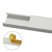 CANALETA EN COLOR BLANCO SIN DIVISIÓN, 35 X 17 MM TRAMO 6 PIES, CON CINTA ADHESIVA (5301-21262)-Canaletas-THORSMAN-Bsai Seguridad & Controles