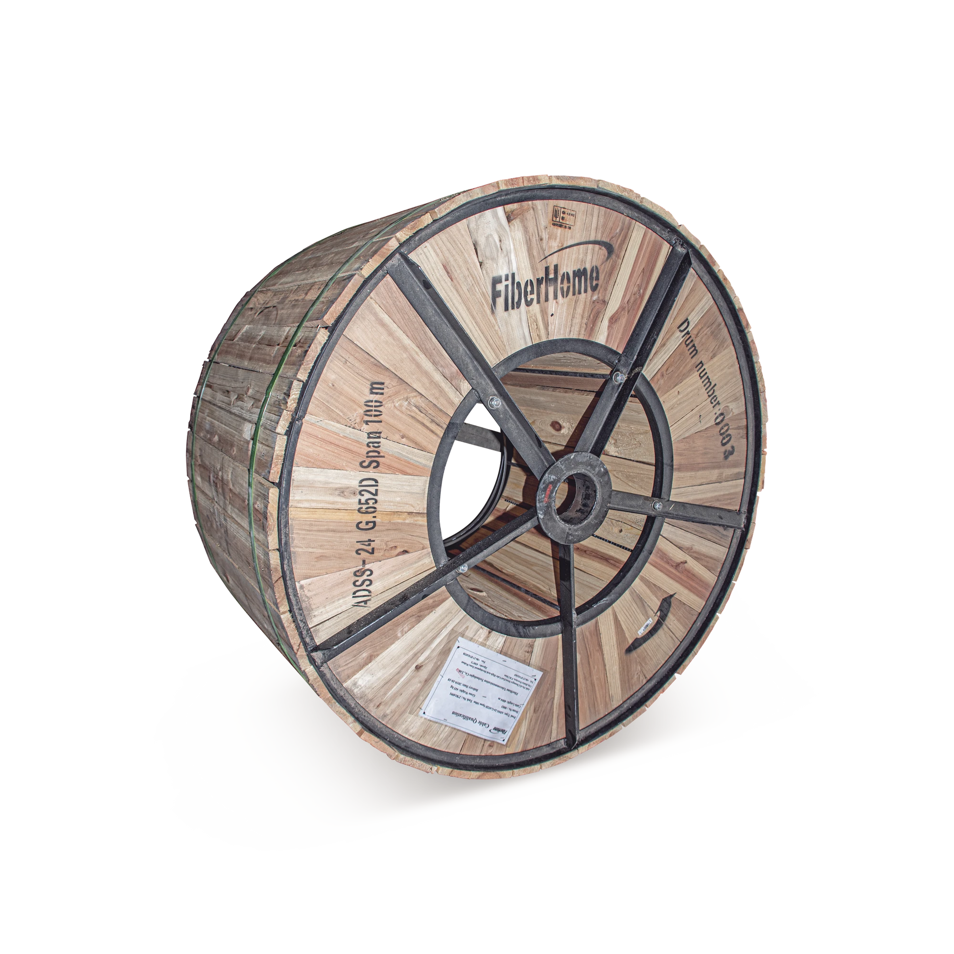 CARRETE DE 4 KM DE FIBRA OPTICA AÉREA (ADSS) G.652D, MONOMODO DE 24 HILOS, EXTERIOR, SPAN 100, LOOSE TUBE-Cable de Fibra Optica-LINKEDPRO BY FIBERHOME-Bsai Seguridad & Controles