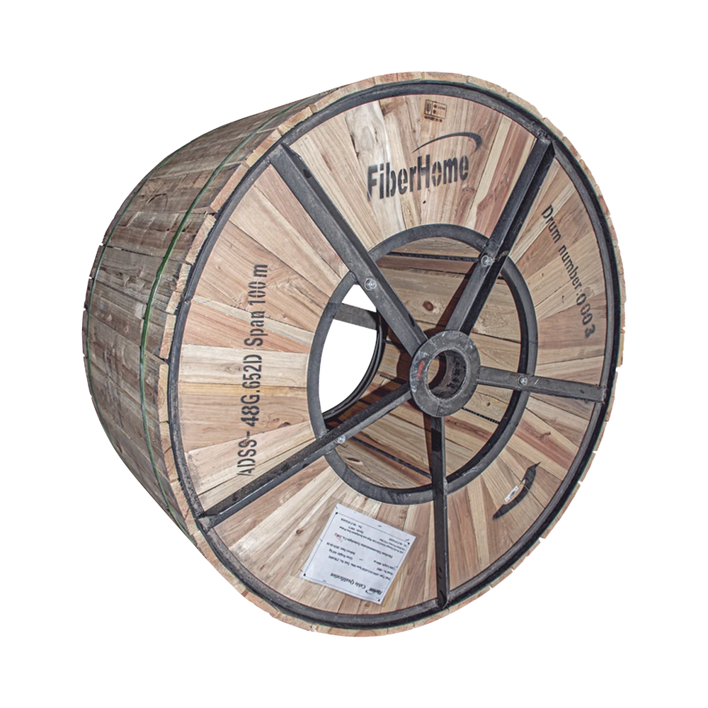 CARRETE DE 4 KM DE FIBRA OPTICA AÉREA (ADSS) G.652D, MONOMODO DE 48 HILOS, EXTERIOR, SPAN 100, LOOSE TUBE-Cable de Fibra Optica-LINKEDPRO BY FIBERHOME-Bsai Seguridad & Controles
