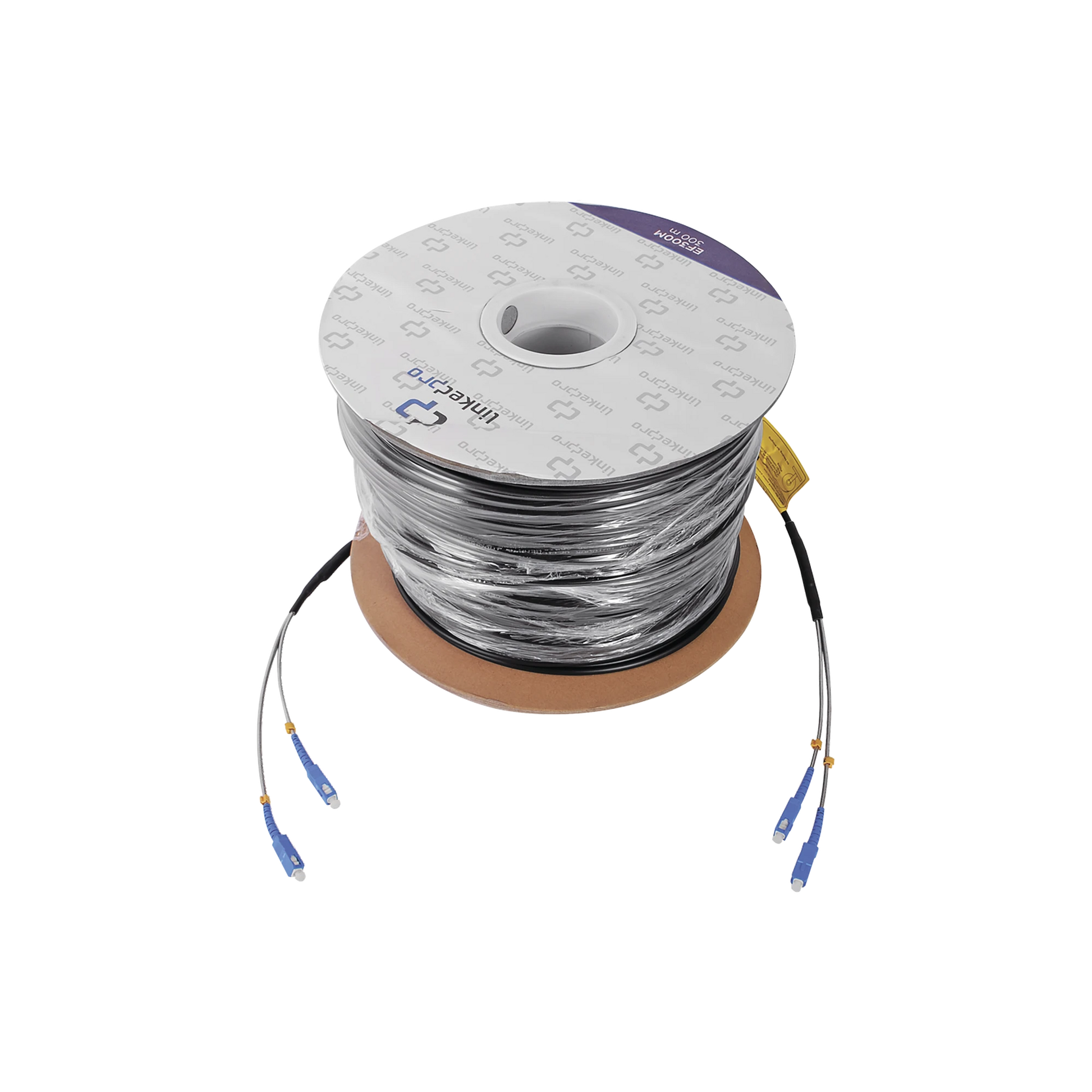 CARRETE DE FIBRA OPTICA MONOMODO CON CONECTORES SC-SC DUPLEX, REFORZADA CON KEVLAR, DE 300 METROS-Cable de Fibra Optica-LINKEDPRO BY EPCOM-Bsai Seguridad & Controles