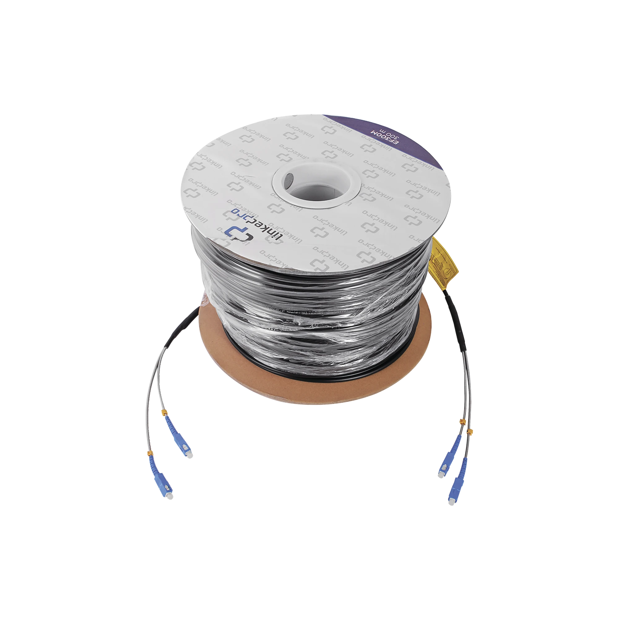 CARRETE DE FIBRA OPTICA MONOMODO CON CONECTORES SC-SC DUPLEX, REFORZADA CON KEVLAR, DE 300 METROS-Cable de Fibra Optica-LINKEDPRO BY EPCOM-Bsai Seguridad & Controles