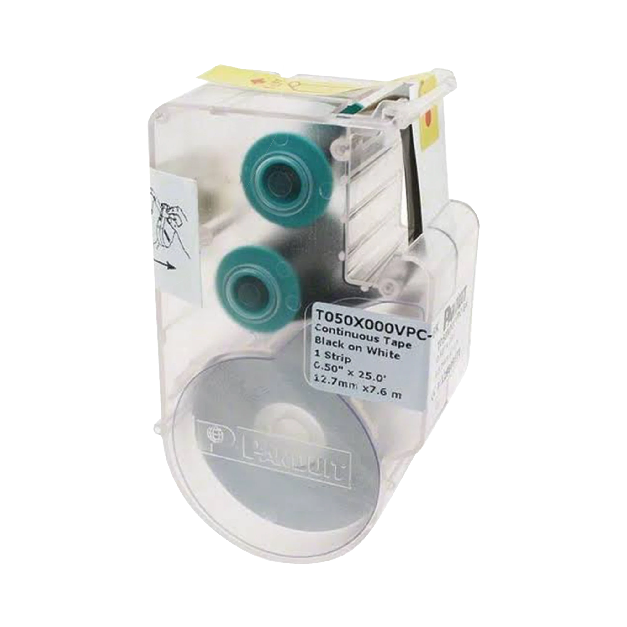 CASETE DE ETIQUETAS DE VINILO, CINTA CONTINUA, COLOR NEGRO SOBRE BLANCO, 12.7 MM DE ANCHO X 7.6 METROS DE LARGO-Herramientas-PANDUIT-Bsai Seguridad & Controles