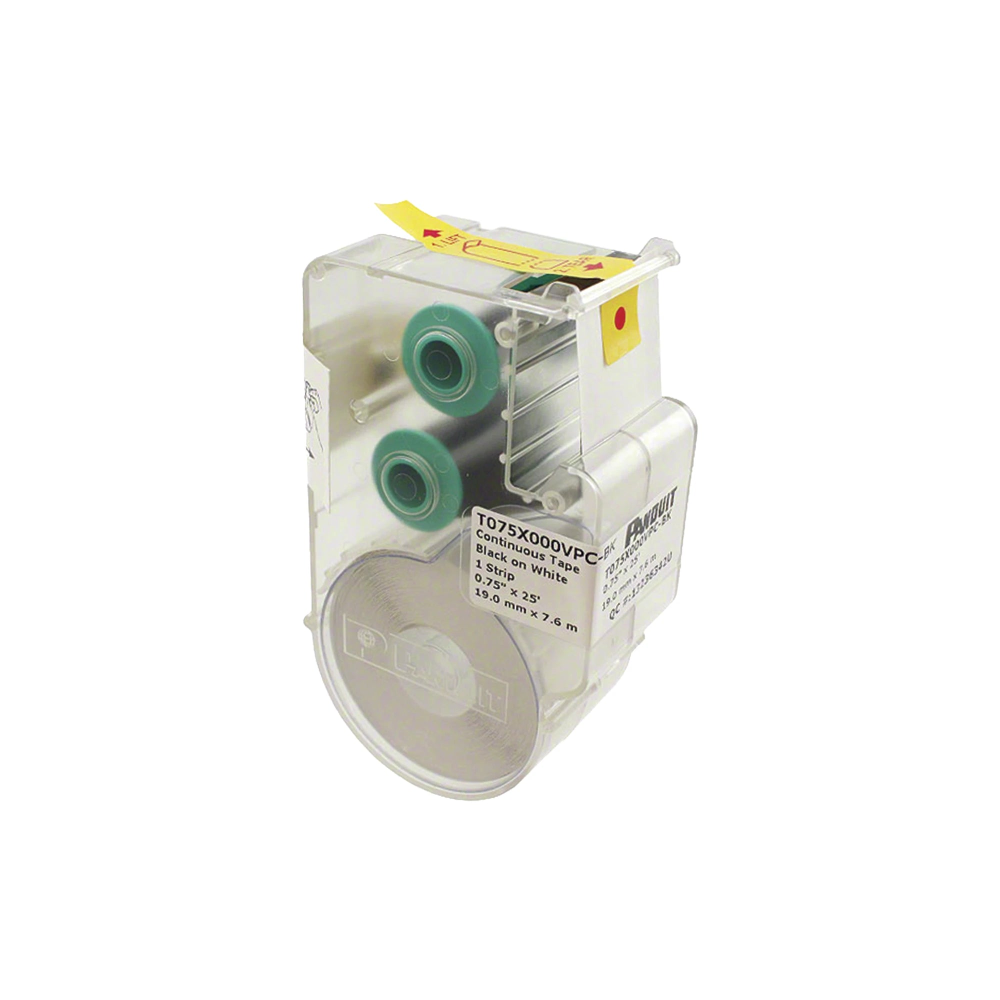 CASETE DE ETIQUETAS DE VINILO, CINTA CONTINUA, COLOR NEGRO SOBRE BLANCO, 19.05 MM X 7.6 METROS-Herramientas-PANDUIT-Bsai Seguridad & Controles