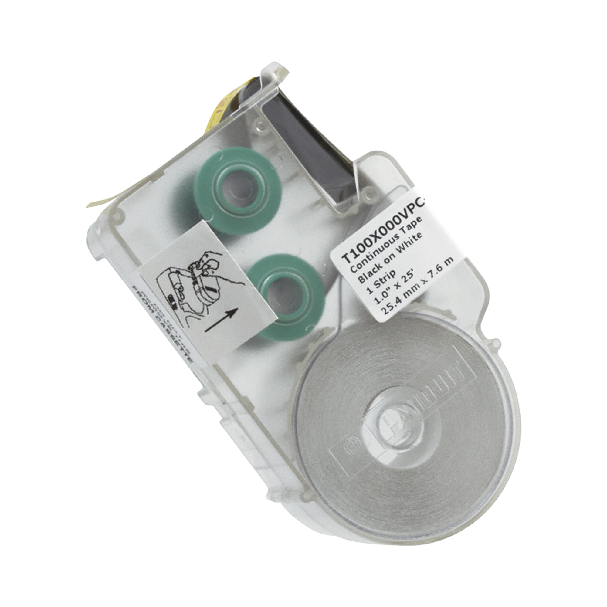 CASETE DE ETIQUETAS DE VINILO, CINTA CONTINUA, COLOR NEGRO SOBRE BLANCO, 25.4 MM DE ANCHO X 7.6 METROS DE LARGO-Herramientas-PANDUIT-Bsai Seguridad & Controles