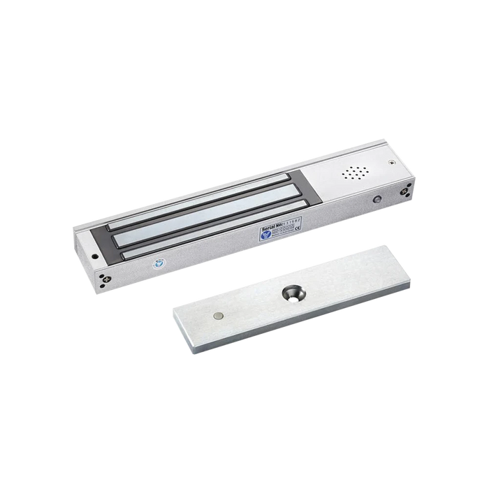 CHAPA MAGNÉTICA 600LB CON BUZZER DE ALARMA DE PUERTA ABIERTA / LED INDICADOR DE ESTADO / SENSOR DE ESTADO DE PLACA/ LIBRE DE MAGNETISMO RESIDUAL-Chapas Magnéticas-ACCESS PRO-Bsai Seguridad & Controles