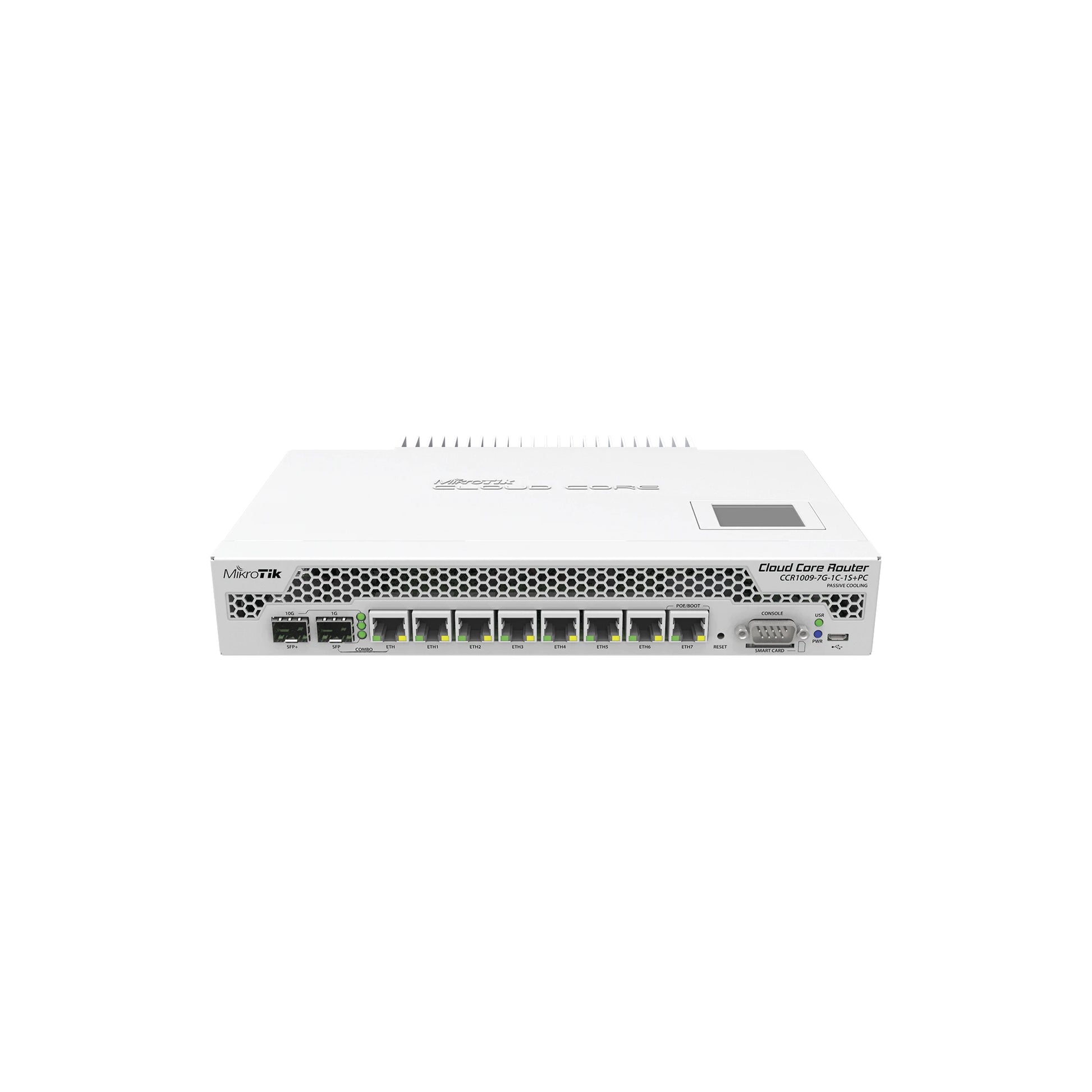 CLOUD CORE ROUTER, CPU 9 NUCLEOS,7 PUERTOS GIGABIT, 1 COMBO TP/SFP, 1 PUERTO SFP+, 2 GB MEMORIA Y ENFRIAMIENTO PASIVO-Routers-Firewalls-Balanceadores-MIKROTIK-Bsai Seguridad & Controles