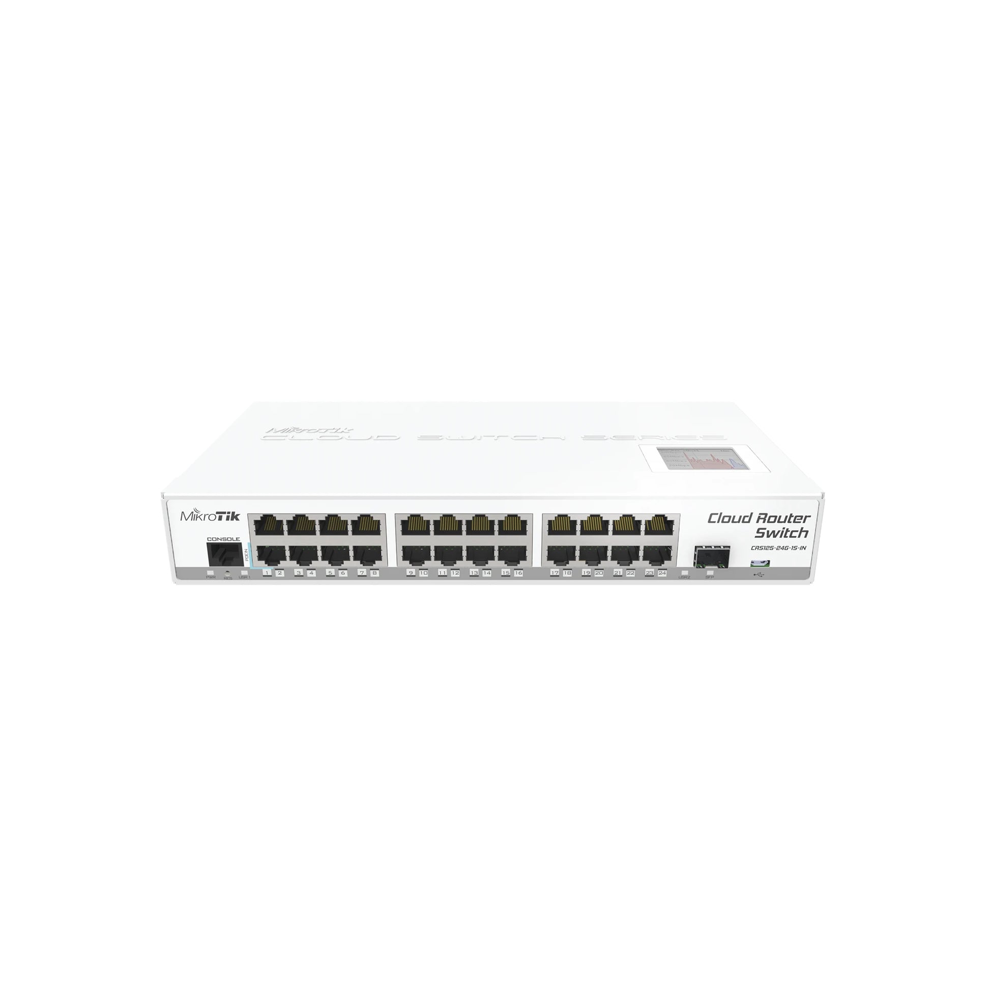 CLOUD ROUTER SWITCH CRS125-24G-1S-IN 24 PUERTOS GIGABIT ETHERNET Y 1 PUERTO SFP, PARA ESCRITORIO-Switches-MIKROTIK-Bsai Seguridad & Controles