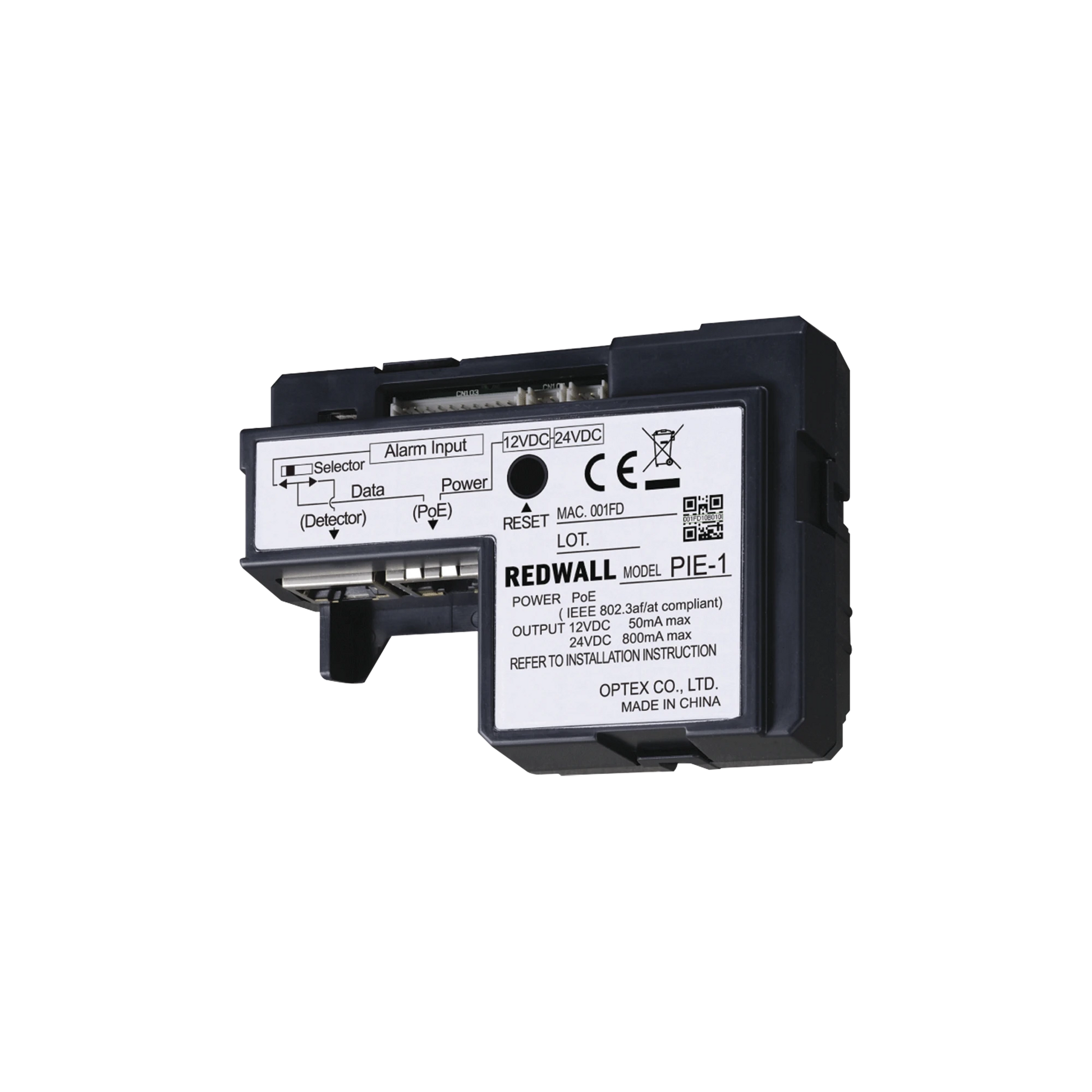 CODIFICADOR POE IP PARA LAS SERIES REDWALL SIP, REDSCAN (RLS3060), REDBEAM-Proteccion Perimetral-OPTEX-Bsai Seguridad & Controles