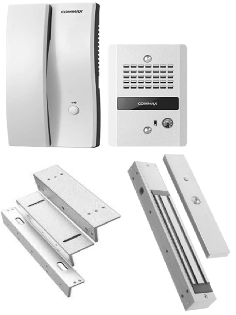 COMMAX DP2LMB1805PAK - PAQUETE DE AUDIOPORTERO CON APERTURA DE PUERTA, INCLUYE CERRADURA MAGNÉTICA DE 180 KG O 350 LB Y SOPORTE DE INSTALACIÓN EN ZL-Audioporteros-COMMAX-Bsai Seguridad & Controles