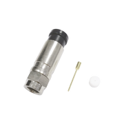 CONECTOR F MACHO DE COMPRESIÓN PARA CABLE RG-11, 75 OHM, BORNE NEGRO, BRONCE NIQUELADO.-Cableado-EPCOM TITANIUM-Bsai Seguridad & Controles