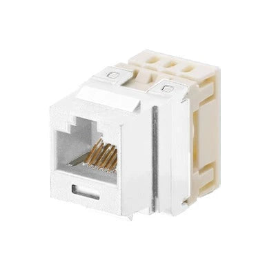CONECTOR JACK ESTILO 110 (DE IMPACTO), TIPO KEYSTONE, CATEGORÍA 5E, DE 8 POSICIONES Y 8 CABLES, COLOR BLANCO MATE-Jacks / Plugs-PANDUIT-Bsai Seguridad & Controles