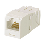 CONECTOR JACK RJ45 ESTILO TG, MINI-COM, CATEGORÍA 6A, DE 8 POSICIONES Y 8 CABLES, COLOR BLANCO MATE-Jacks / Plugs-PANDUIT-Bsai Seguridad & Controles