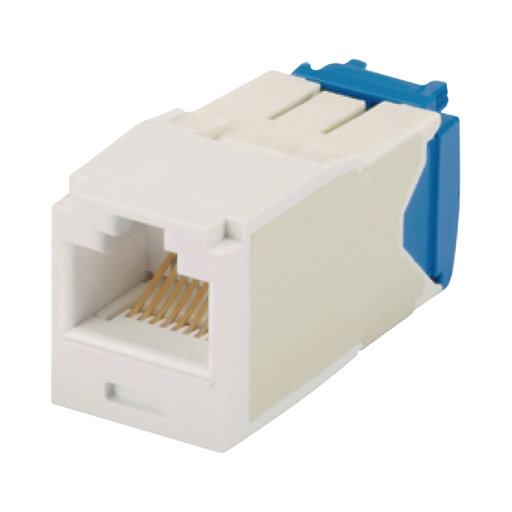 CONECTOR JACK RJ45 ESTILO TG, MINI-COM, CATEGORÍA 6A, DE 8 POSICIONES Y 8 CABLES, COLOR BLANCO-Jacks / Plugs-PANDUIT-CJ6X88TGWH-Bsai Seguridad & Controles