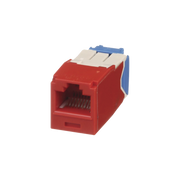 CONECTOR JACK RJ45 ESTILO TG, MINI-COM, CATEGORÍA 6A, DE 8 POSICIONES Y 8 CABLES, COLOR ROJO-Jacks / Plugs-PANDUIT-Bsai Seguridad & Controles