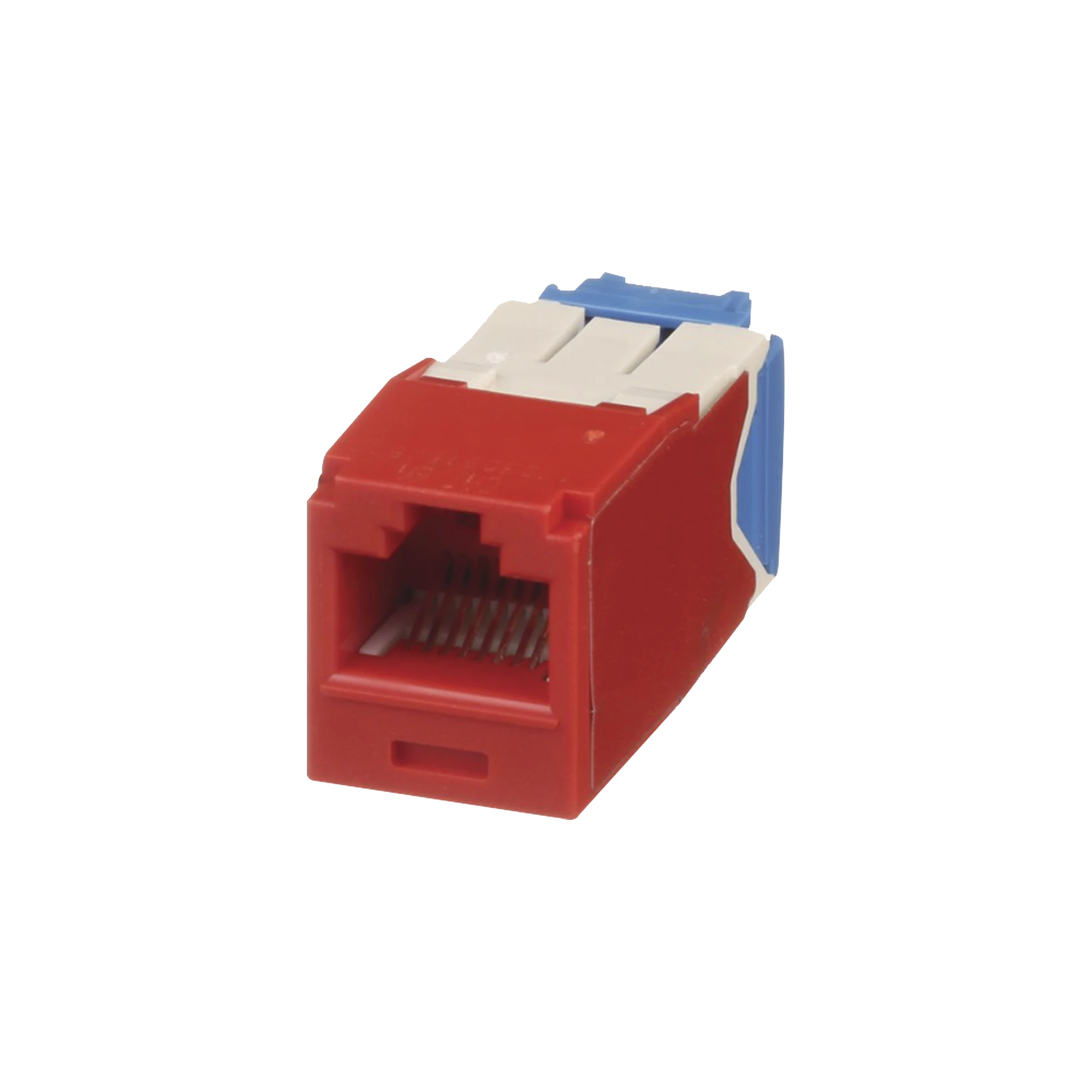 CONECTOR JACK RJ45 ESTILO TG, MINI-COM, CATEGORÍA 6A, DE 8 POSICIONES Y 8 CABLES, COLOR ROJO-Jacks / Plugs-PANDUIT-Bsai Seguridad & Controles