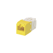 CONECTOR JACK RJ45 ESTILO TG, MINI-COM, CATEGORÍA 6, DE 8 POSICIONES Y 8 CABLES, COLOR AMARILLO-Jacks / Plugs-PANDUIT-Bsai Seguridad & Controles