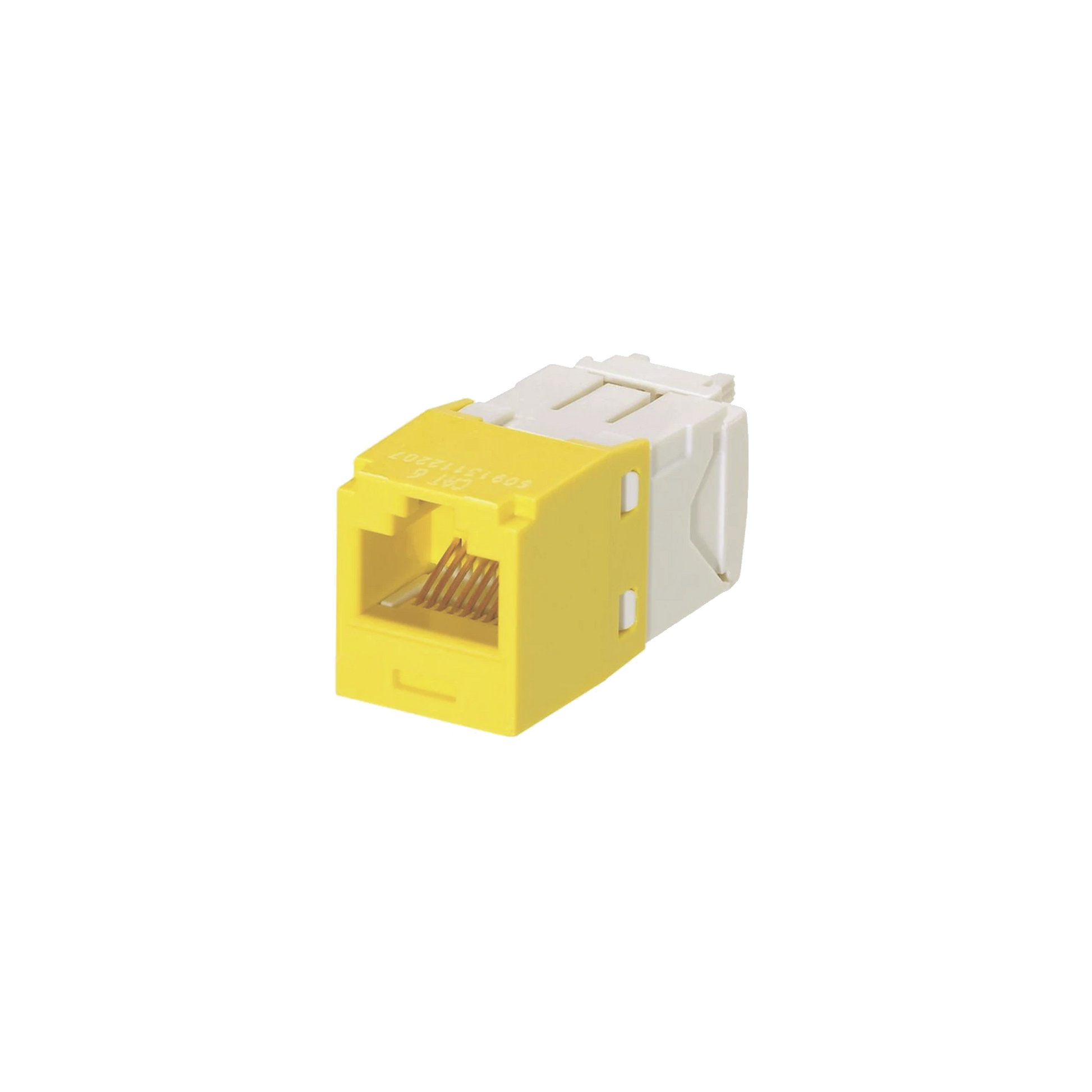 CONECTOR JACK RJ45 ESTILO TG, MINI-COM, CATEGORÍA 6, DE 8 POSICIONES Y 8 CABLES, COLOR AMARILLO-Jacks / Plugs-PANDUIT-Bsai Seguridad & Controles